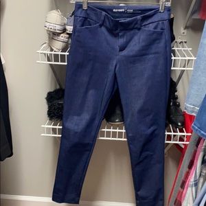 Faux denim pixie pant
